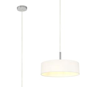 DK0691  Baymont 45cm 3 Light Pendant Polished Chrome, White